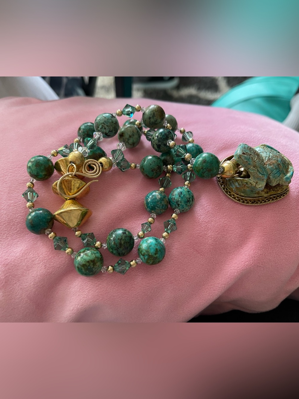 Extremely rare ancient Egyptian large Turquoise seal statue ca 500bce jewelry